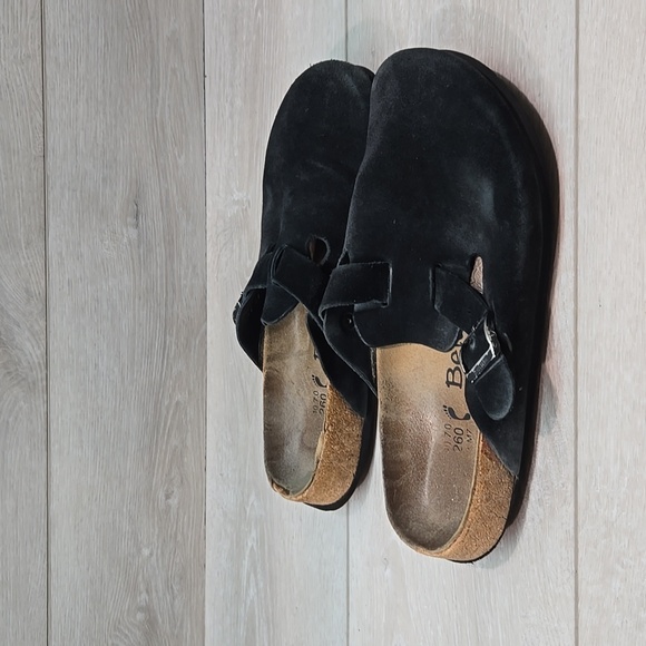 Betula By Birkenstock Women Suede Boston Mule clog shoes sz 40/9 Narrow - Picture 2 of 14